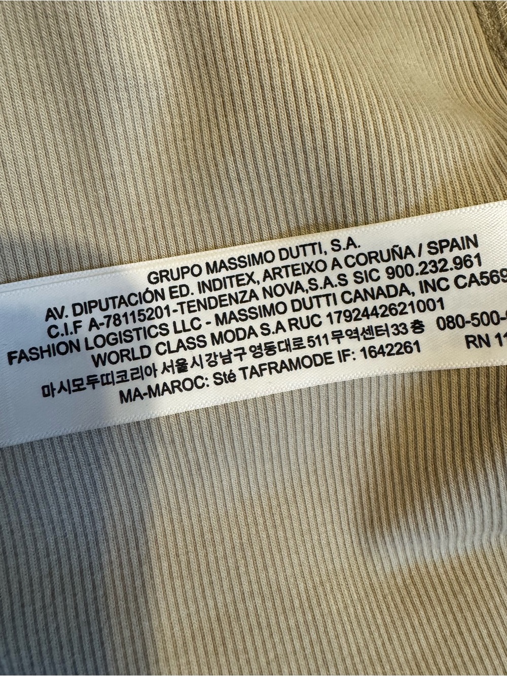 Massimo Dutti Beige Ribbed Crewneck Tank brand new size L - Picture 9 of 9